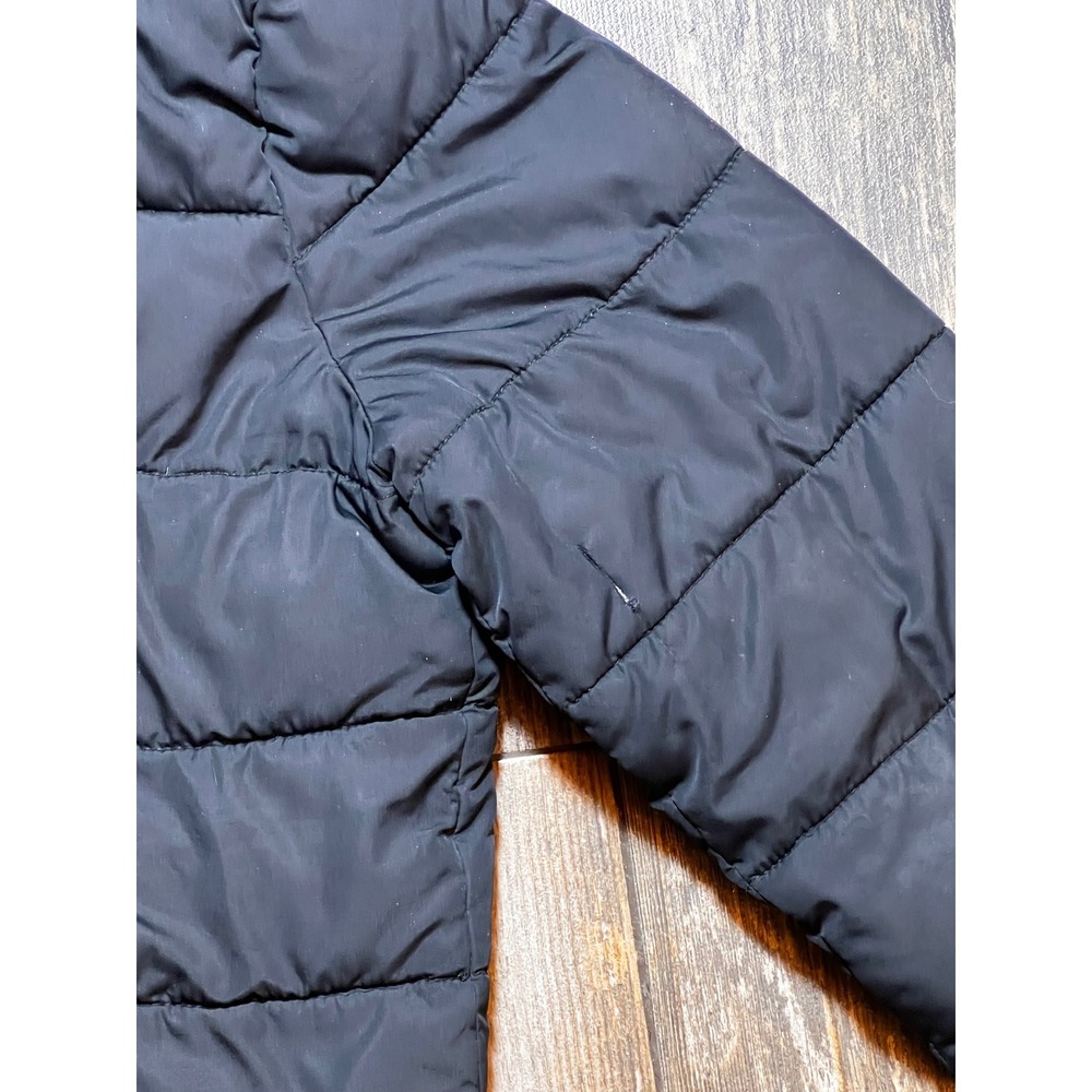 Hollister Mens Black Medium Puffer Jacket Hood Logo Winter Coat Y2K FLAW* - Picture 10 of 11
